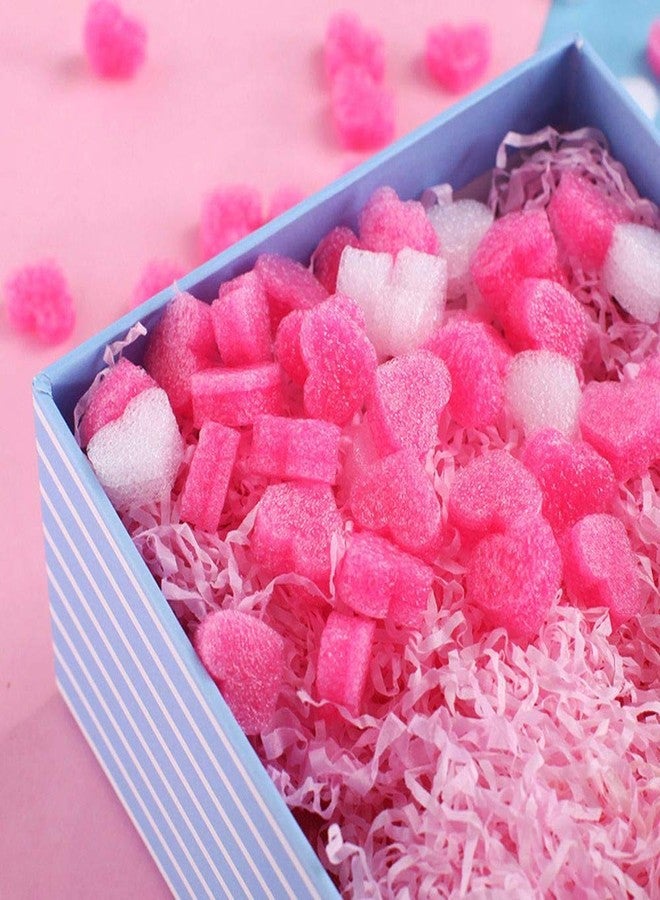 EORTA 500 Pieces Gift Box Filler Shreds Mini Heart Foam Beads Gift Basket Filler Bedding Pearl Wool Material by EORTA for Crafts DIY Package Packing Decoration Party Wedding Supply, Pink - Image 5